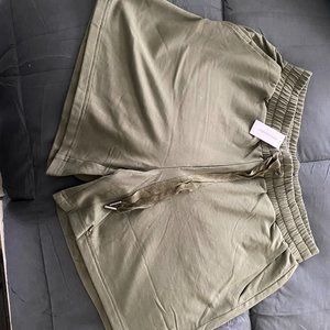 women's green shorts